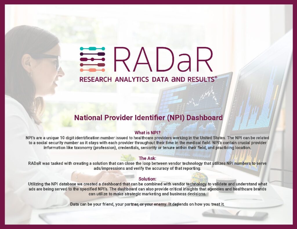 RADaR Analytics National Provider Identifier Dashboard PDF